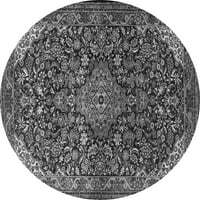 Tradicionalne prostirke za unutarnje prostore s okruglim medaljonom u sivoj boji, promjera 8 inča