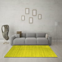 Tvrtka Alibudes strojno pere kvadratne apstraktne žute moderne unutarnje prostirke, kvadratne 6 stopa