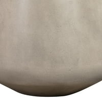 Ametist veliki okrugli lagani bijeli betonski lonac za unutarnju ili vanjsku upotrebu bijele boje
