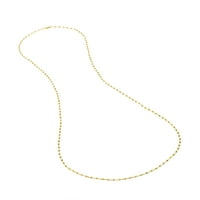 14K žuto zlato 18 ogrlica lanca kabela w Disco perle - žene