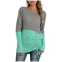 Džemperi za žene, pleteni pulover s okruglim vratom s dugim rukavima u boji, vrhovi, ležerni preveliki džemper,