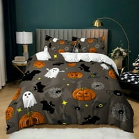 Halloween crtić bundeva pokrivača set crni šišmiša pauk web vještica uzorak haloween tematska dječja boys posteljina