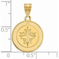Winnipeg Jets 14KT Zlatni privjesak sterling srebrni privjesak