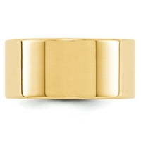 Ravni prsten od pravog žutog zlata od 14 karata, veličina 5,5; za odrasle i tinejdžere; za žene i muškarce