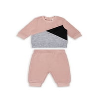 Petit lem baby girl modni prešit jogger set