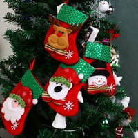 Božićne poklon vrećice čarape Djeda medvjed Elk Snjegovine čarape Xmas ukras drveća