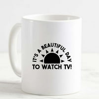 Šalica za kavu savršen je dan za gledanje televizije