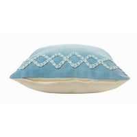 Geometrijski plavkasto-kremasti jastuk od A-liste. Jednobojni minimalistički jastuk