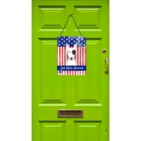 Ispis američke zastave I Bull terijera na zidu ili vratima, 12.139, Višebojni