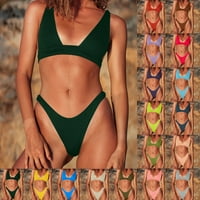 Ženski kupaći kostimi Bikini s visokim strukom i push-up printom Ženska odjeća za plažu Kupaći Kostimi Ženski