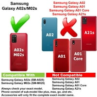 VibeCover Slim Case kompatibilan za Samsung Galaxy A02S M02S, Total Guard Fle TPU poklopac, mačka ružičasta