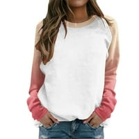 Ženski Gornji dijelovi od raglana, majice s okruglim vratom, majice s gradijentnim printom, pulover s dugim rukavima