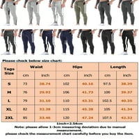 ; Muške duge hlače s elastičnim strukom i vezicama, casual fitness hlače srednjeg struka, jednobojne hlače u svijetlosivoj