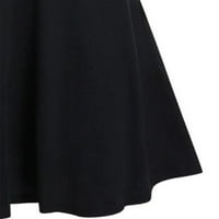 Haljine za čišćenje za žene Ljetni božićni a-line Off ramena odmor dugih rukava plus haljine veličine crne m