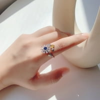 Ženski otvoreni prsten s rotirajućim prstenom suncokreta otvoreni prsten ublažava tjeskobu i stres