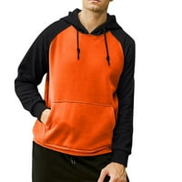 Jiyugala muški casual hoodie patchwork colorblocking plus jakna s duksericom l
