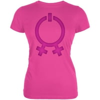 Feminizam, žene koje osnažuju žene, juniorke, meka majica lila boje;