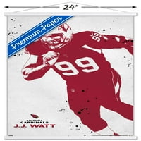 Arizona Cardinals - zidni plakat JJ u drvenom magnetskom okviru, 22.375 34