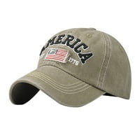 Muške i ženske ljetne bejzbolske kape s printom američke zastave, Ležerne bejzbolske kape s podesivom kremom za