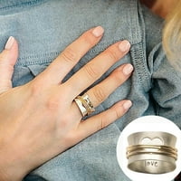 Podplug Day Day Pokloni, retro ljubavni omotani prsten ， ženski vintage prsten za ukrašavanje dame dame