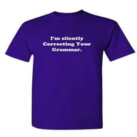 Ja tiho ispravljam vašu gramatiku - majice majice u unise pamuku, ljubičasta, mala