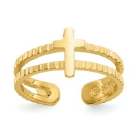 Prsten od žutog karatnog križa od netaknutog zlata