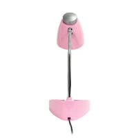 Stolna svjetiljka za organizatore s guskim vratom s postoljem za tablete za spavaonicu, ružičasta