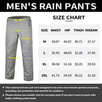 Muške kišne hlače vodootporne lagane prozračne kiše preko hlača otpornih na vanjske hlače za planinarenje plavog
