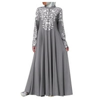 Ballsfhk Žene muslimanske haljine kaftan arapski jilbab abaya islamska čipkasta šiva maxi haljine za žene za žene