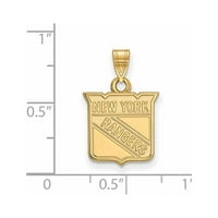 Sterling Silver Silver Zlato NHL logo New York Rangers Mali privjesak