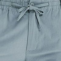 Ležerne hlače za muškarce, muške poslovne široke prevelike hlače s elastičnim elastičnim strukom, pamučne svestrane