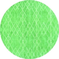 Moderni tepisi za sobe okruglog oblika u apstraktnoj zelenoj boji, promjera 5 inča
