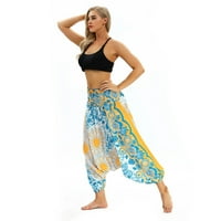 Ženske tajice za vježbanje boho kombinezon ljetne Ležerne joga hlače široke široke ženske hlače