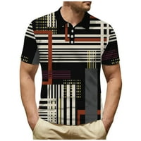 Muška majica za golf u donjem rublju, ležerna sportska košulja s izrezom i rebrastim ovratnikom, kratki rukav,