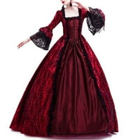 Vučena ženska princeza maxi haljina renesansa bljeskalica kraljevska haljina za viktorijansku haljinu