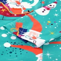 Ženski Božićni kombinezon s izrezom u obliku slova u, pripijena ležerna pidžama s dugim rukavima
