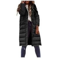 Kaputi za žene s čvrstom jaknom s kapuljačom čvrste boje jakna kardigan dugačka jednostruka pamučna jakna ženska