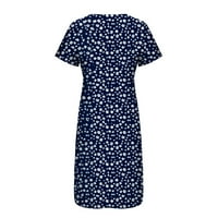 Plus veličine Ljetne haljine za žene trendovske haljine za žene, ženske vintage cvjetne haljine Sloave v Neck