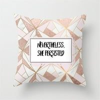 Pink Glitter slovo cvjetni geometrijski kauč jastuka jastuka bez jezgre jastuka za glavu ružičasti dekor za zabavu