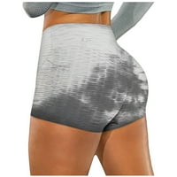 Joga hlače za žene s džepovima u naborima rastezljive hlače za trčanje fitness joga biciklističke kratke hlače