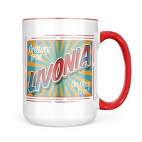 Neonblond pozdravi iz Livonije, Vintage poklon šalice za razglednice za ljubitelje čaja za kavu