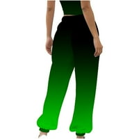 BRGLOPF hlače za žene izvlačenje visokog struka Sportske odjeće joggers Sweatpants casual gradijentni blok u boji