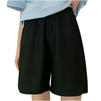 Chueow ženske čvrste kratke boje dame ležerne elastične struke labave džepove kratke hlače zazor
