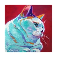 Zaštitni znak likovna umjetnost 'Cat Pixie Girl' platno umjetnost Dawgart