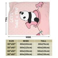 Panda Tour Baca deka, pahuljasto mekano ugodno pokrivač flanel plišani kauč od mikrovlakana bacanja 50 x40