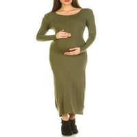 Ženska Maksi haljina za trudnice s dugim rukavima - dostupne su veće veličine