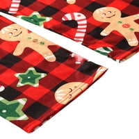 Frobukio sretan božićni obiteljski odgovarajući pidžama sets slova s ​​dugim rukavima vrhovi crtića hlače za spavanje
