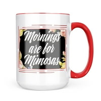 Neonblond cvjetna granica jutra su za mimosas krigle poklon za ljubitelje čaja za kavu