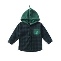 Jakne s kapuljačom za djecu, Kaputi, Zelena gornja odjeća, veličina od 7 godina