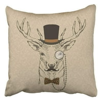 Portret modnog jelena u retro stilu hipster izgled jastuka s jastukom jastuka